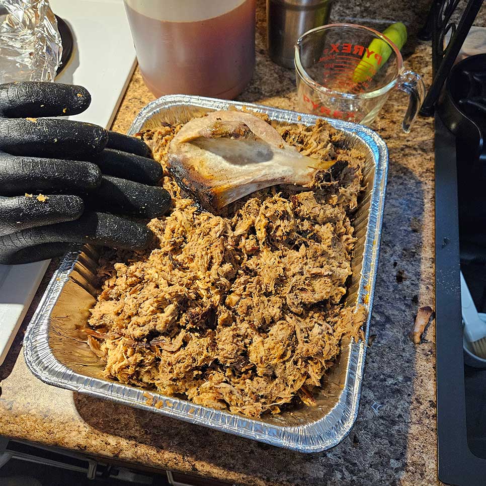 Cooked Pork Butt for Barbecue