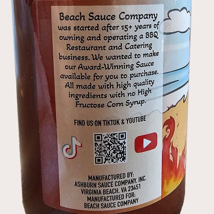 Sauce Beachin' Tangy Label